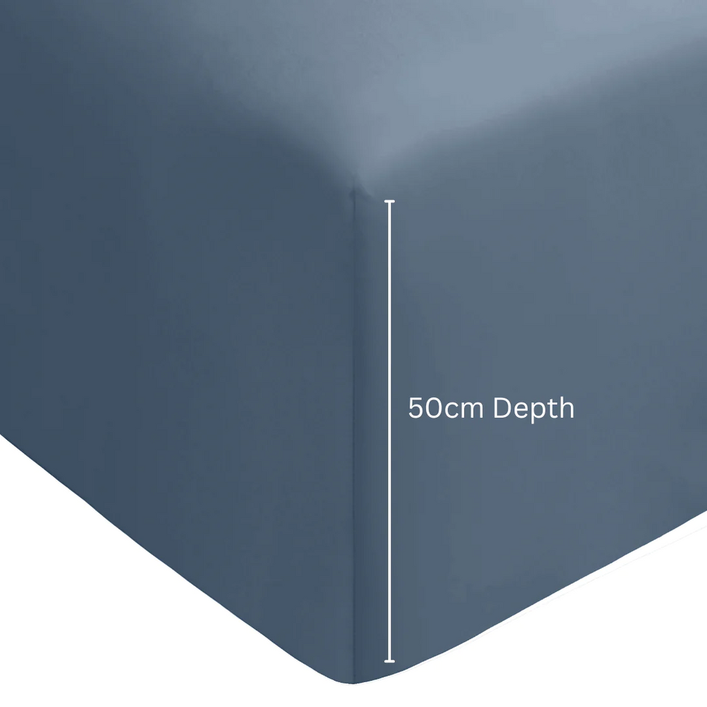 100 Organic Bamboo Extra Deep Fitted Sheet 50cm Pure Zone