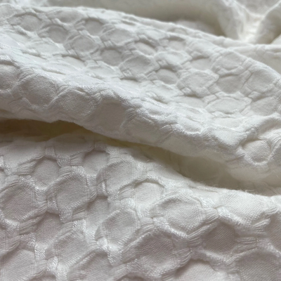 Bamboo Waffle Blanket - White