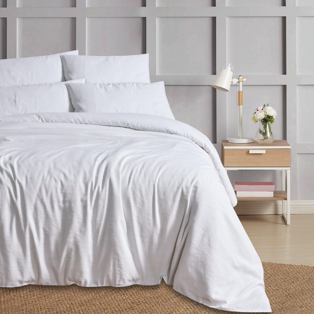 Linen Bamboo Quilt Cover Set Pure Zone