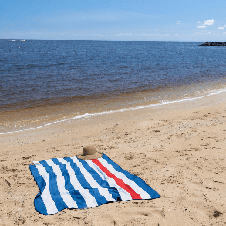 Nautical stripe best sale beach towel